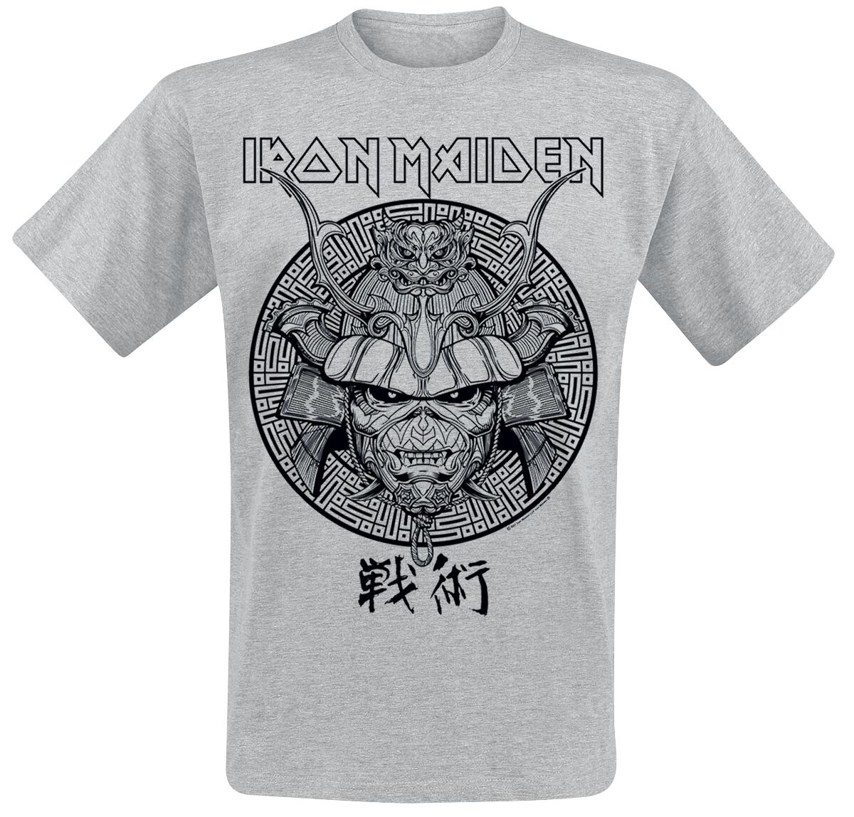 Iron Maiden T-Shirt - Samurai Eddie Black Graphic - S bis XXL - für Männer - Größe XL - grau  - Lizenziertes Merchandise! von Iron Maiden