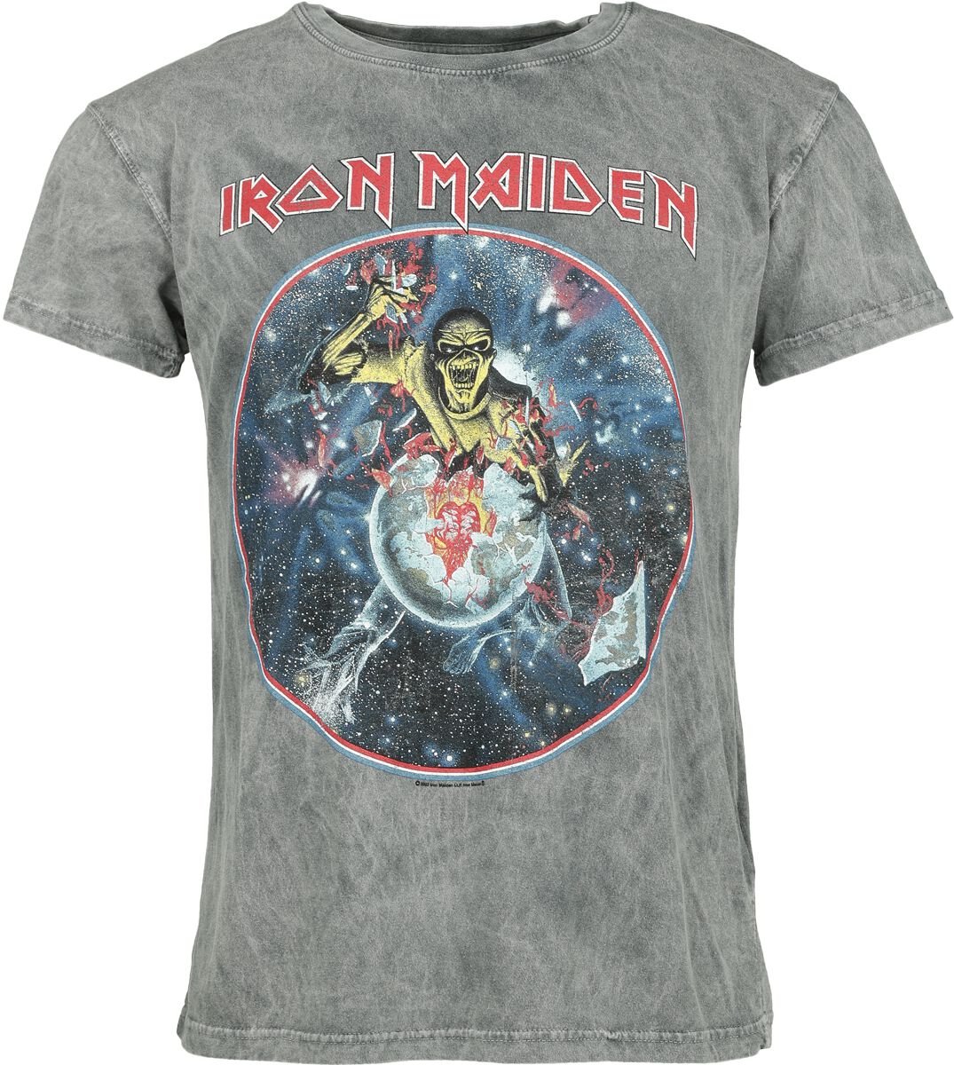 Iron Maiden T-Shirt - The Beast On The Run - World Peace Tour `83 - S bis 4XL - für Männer - Größe L - grau  - Lizenziertes Merchandise! von Iron Maiden