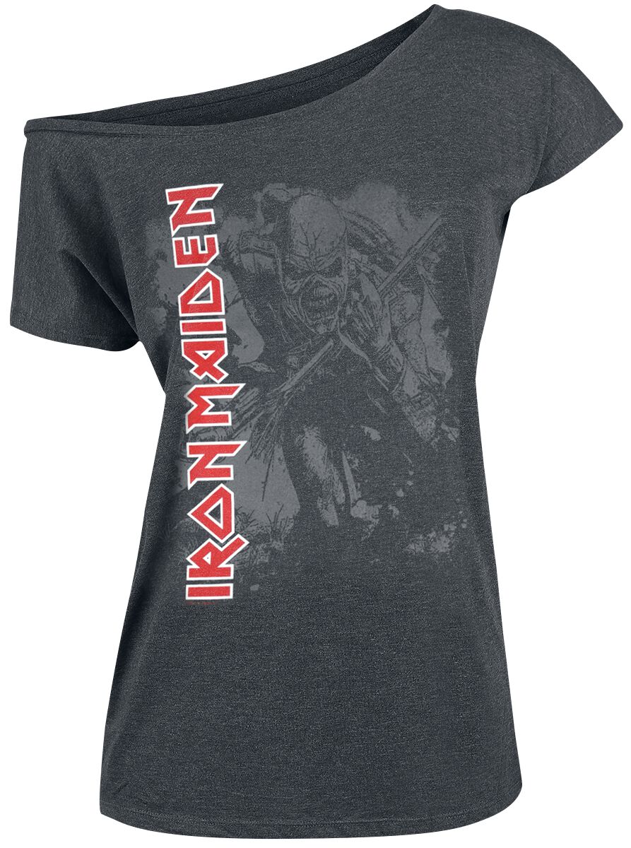 Iron Maiden T-Shirt - Trooper - S bis XXL - für Damen - Größe XXL - grau meliert  - Lizenziertes Merchandise! von Iron Maiden