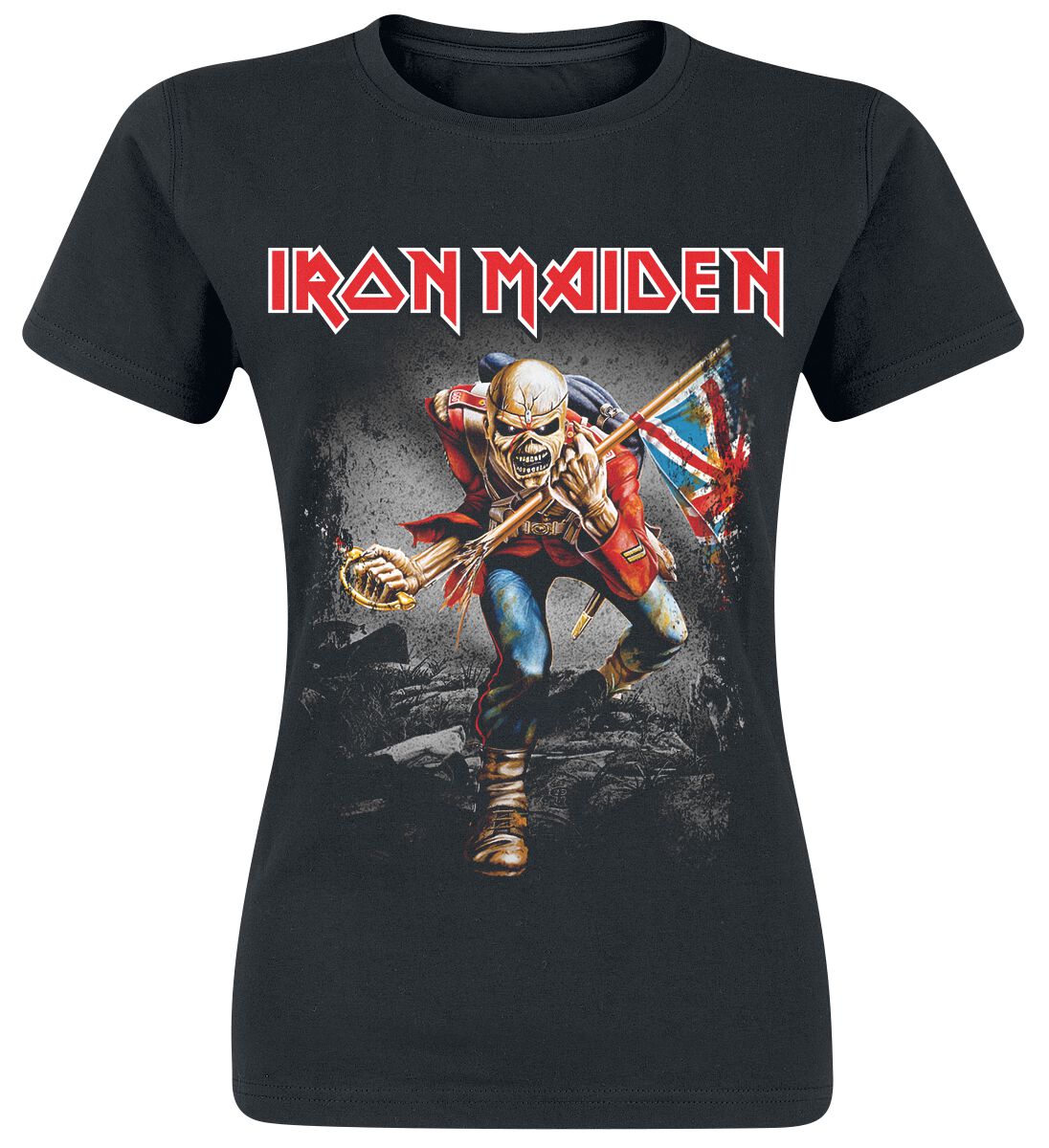 Iron Maiden T-Shirt - Vintage Trooper - S bis XL - für Damen - Größe XL - schwarz  - Lizenziertes Merchandise! von Iron Maiden