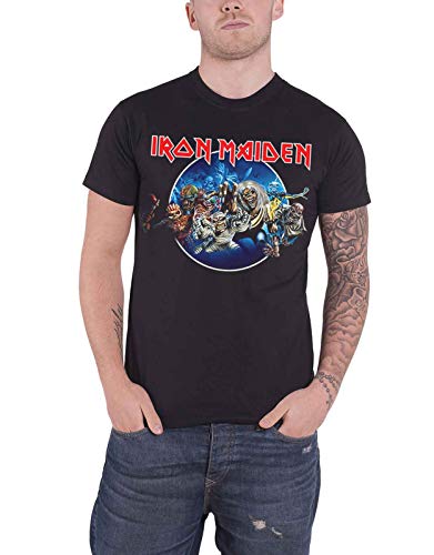 Iron Maiden T Shirt Wasted Years Circle Band Logo Nue offiziell Herren von Iron Maiden