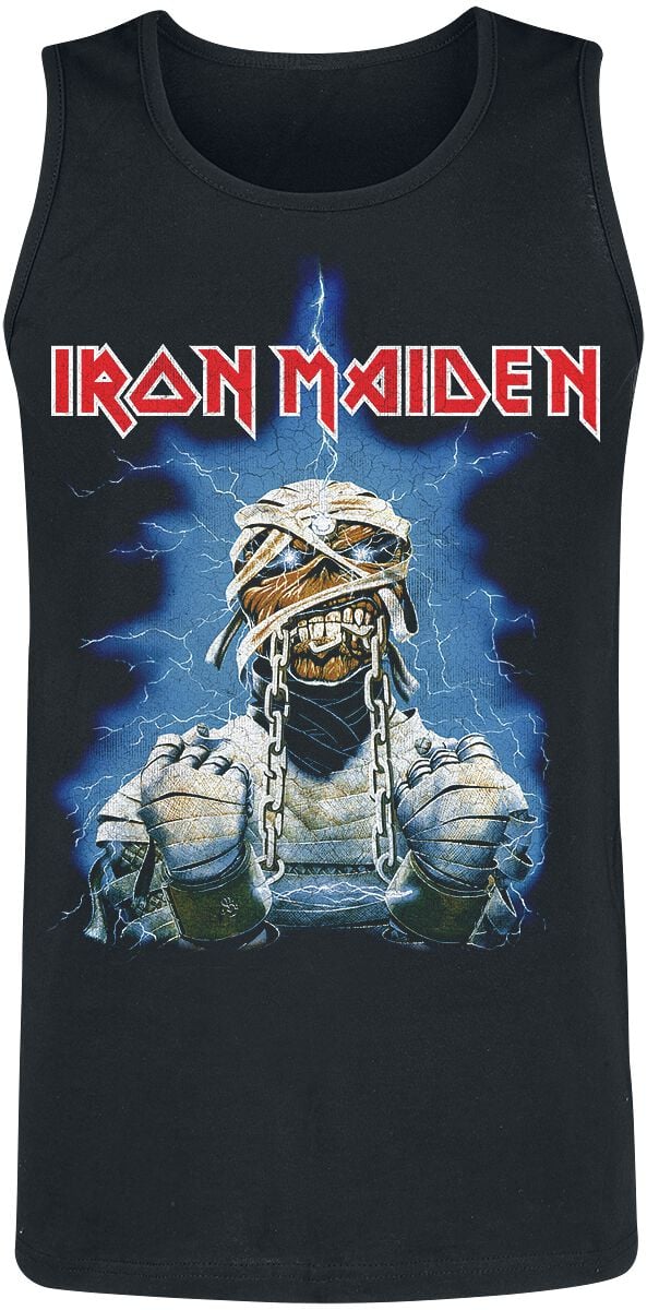 Iron Maiden Tank-Top - Powerslave World Slavery Tour 1984-1985 - S bis XXL - für Männer - Größe S - schwarz  - Lizenziertes Merchandise! von Iron Maiden