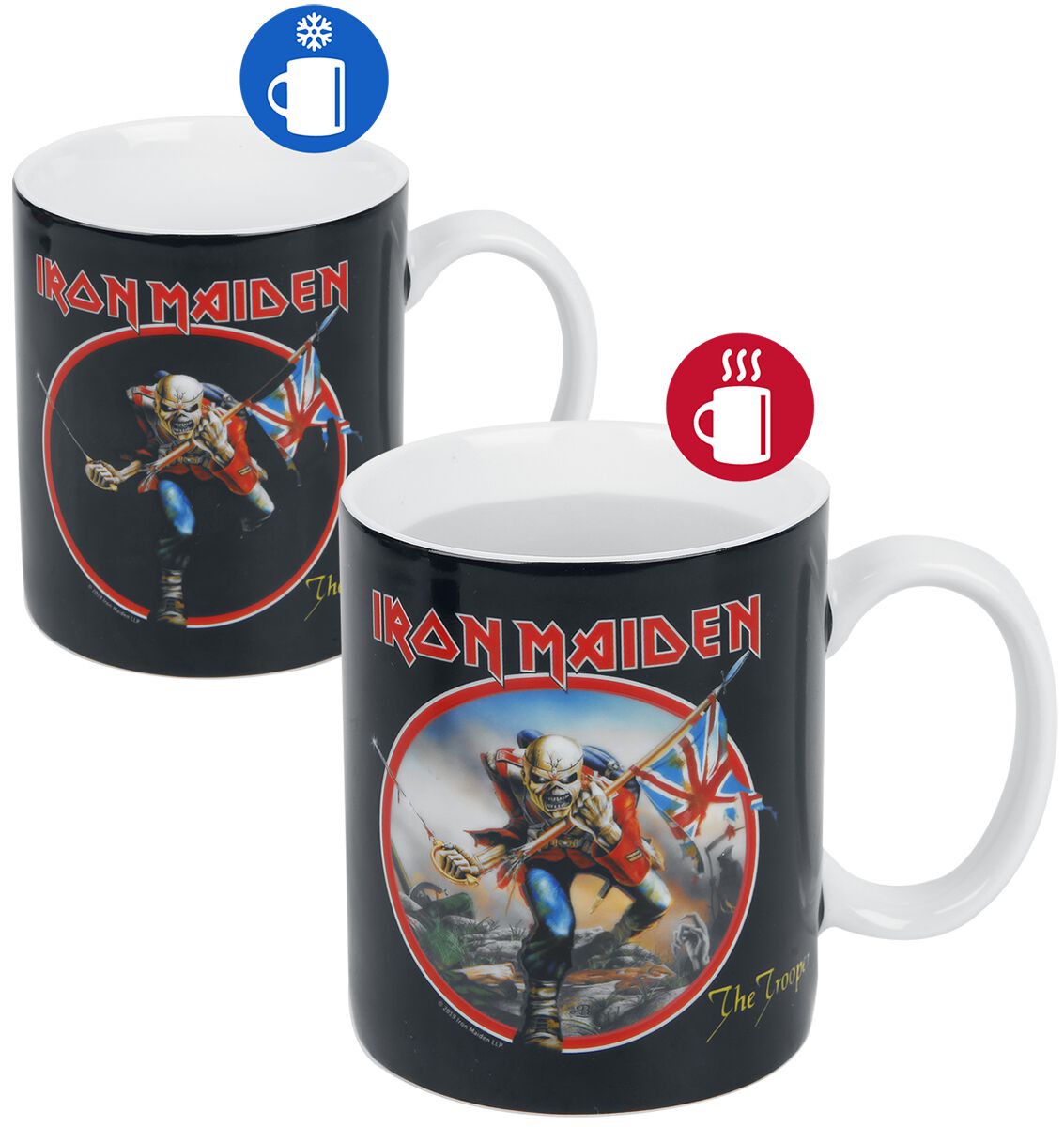 Iron Maiden Tasse - The Trooper - Tasse mit Thermoeffekt - schwarz  - Lizenziertes Merchandise! von Iron Maiden