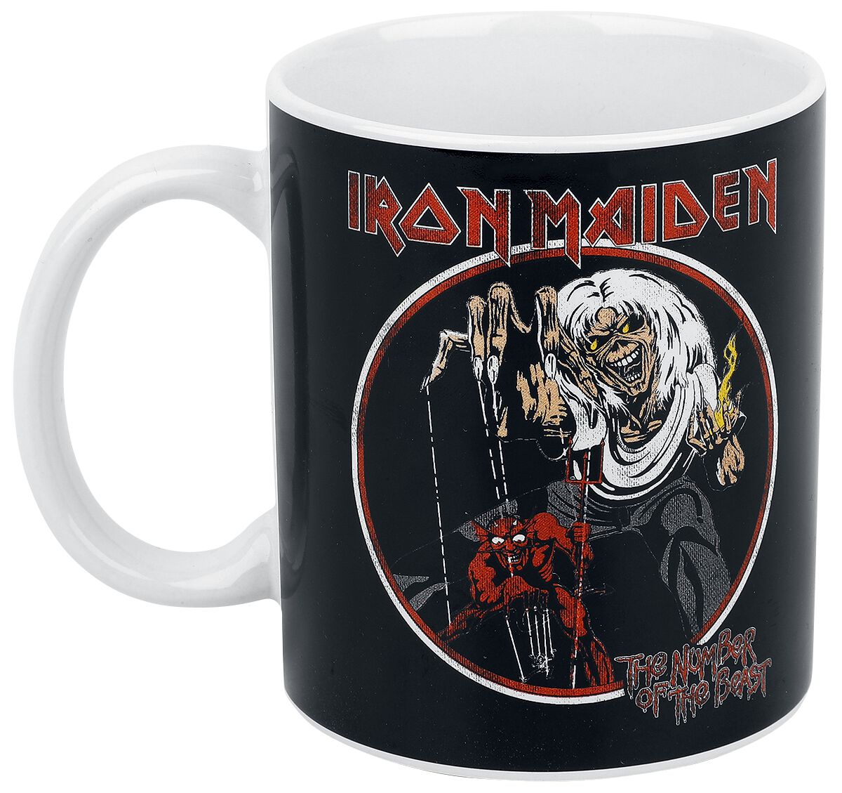 Iron Maiden Tasse - The number of the beast - schwarz  - Lizenziertes Merchandise! von Iron Maiden