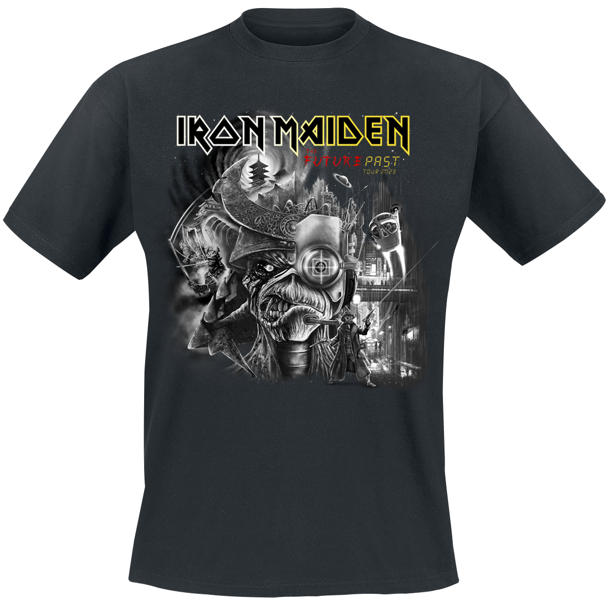 Iron Maiden - The Future Past Tour Art 2023 - T-Shirt - schwarz von Iron Maiden