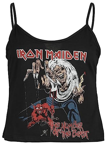 Iron Maiden The Number of The Beast Frauen Top schwarz L 100% Baumwolle Band-Merch, Bands von Iron Maiden