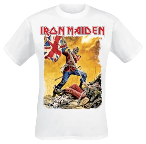 Iron Maiden The Trooper Z2 Männer T-Shirt weiß M 100% Baumwolle Band-Merch, Bands, Nachhaltigkeit von Iron Maiden