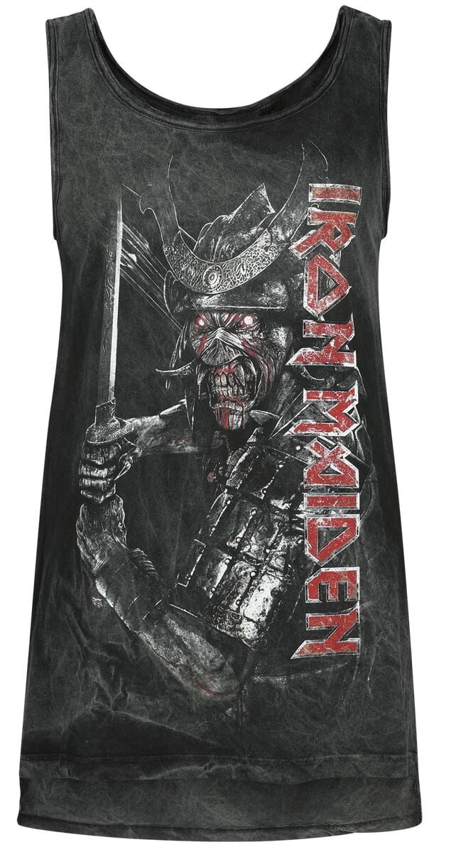 Iron Maiden Top - Street Samurai - S bis L - für Damen - Größe M - grau  - Lizenziertes Merchandise! von Iron Maiden