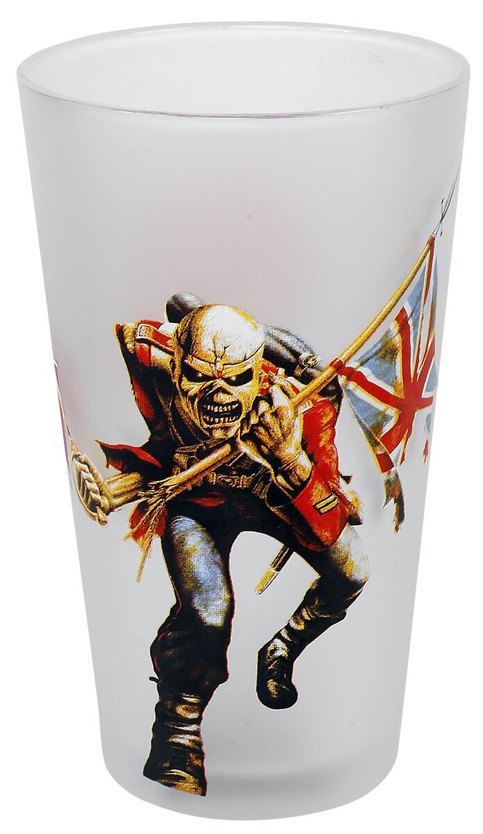 Iron Maiden Trooper Bierglas weiß von Iron Maiden