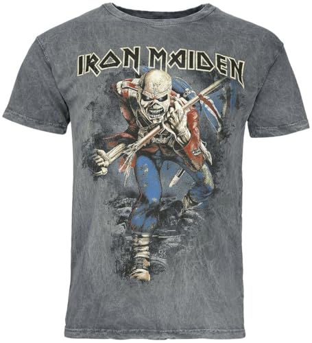 Iron Maiden Trooper Männer T-Shirt grau XXL 100% Baumwolle Band-Merch, Bands von Iron Maiden