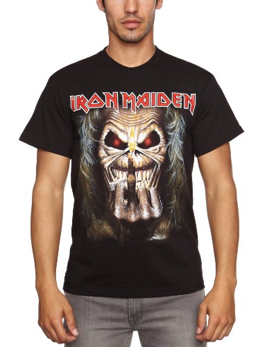 Loud Distribution Iron Maiden-Eddie mit Kerze Finger Men's T-Shirt Gr. XL, Schwarz - Schwarz von Iron Maiden