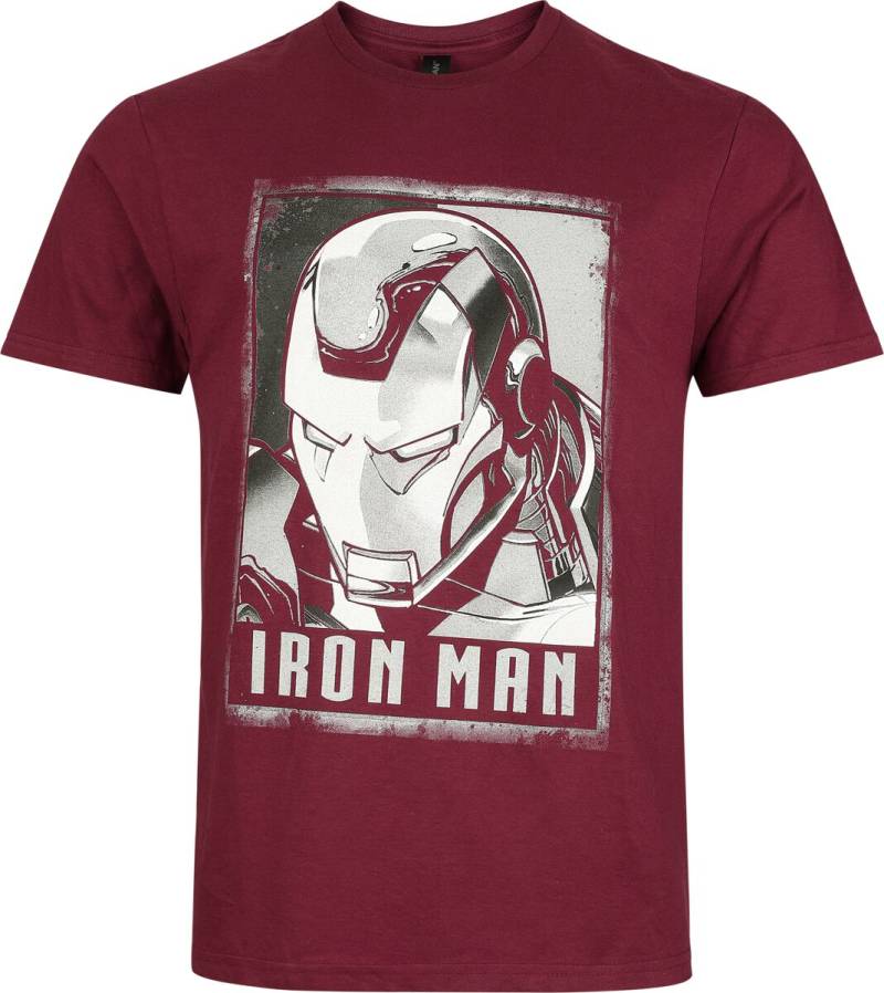 Iron Man Head T-Shirt dunkelrot in XXL von Iron Man