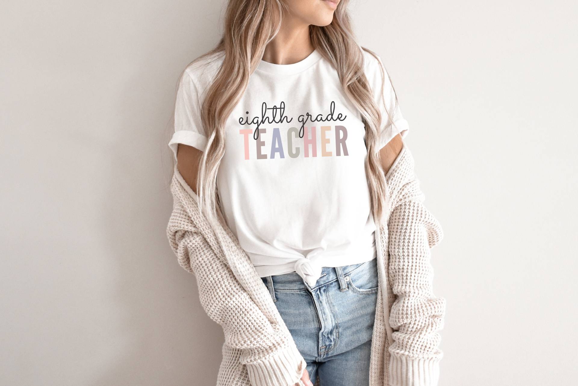 Achte Klasse Lehrer Shirt, Achte Geschenk, Geschenk Für 8.klasse Lehrer, Wertschätzung, Passende Shirts, Zurück in Der Schule von IronHorseStudios