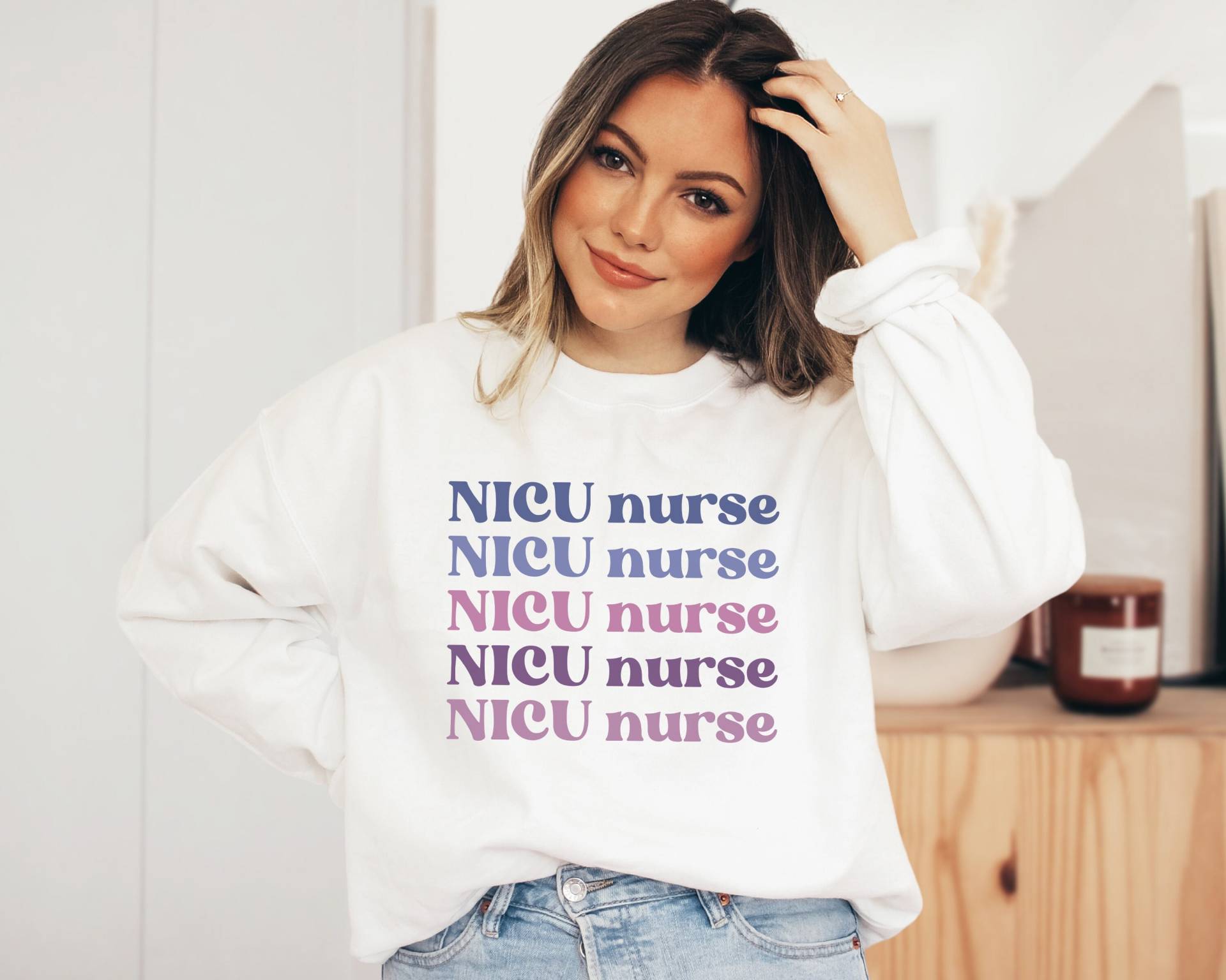 Nicu Nurse Sweatshirt, Neugeborenen-Intensivstation, Shirt, Abschlussgeschenke, Unisex Rundhalspullover, Geschenk Für von IronHorseStudios