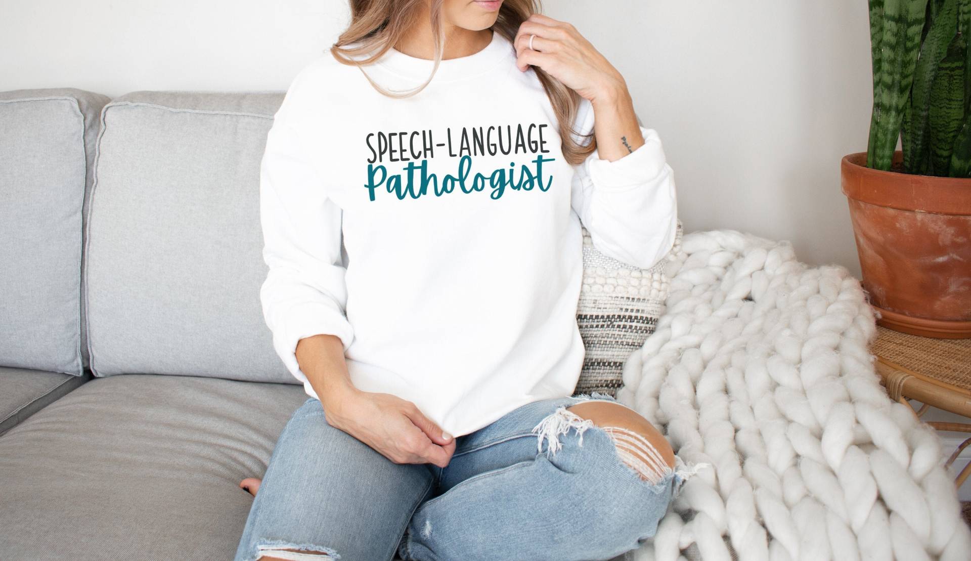 Speech Sprache Pathologie Sweatshirt, Logopäde Slp Shirt, Merch, Geschenk Für Betreuer, Unisex Rundhals von IronHorseStudios