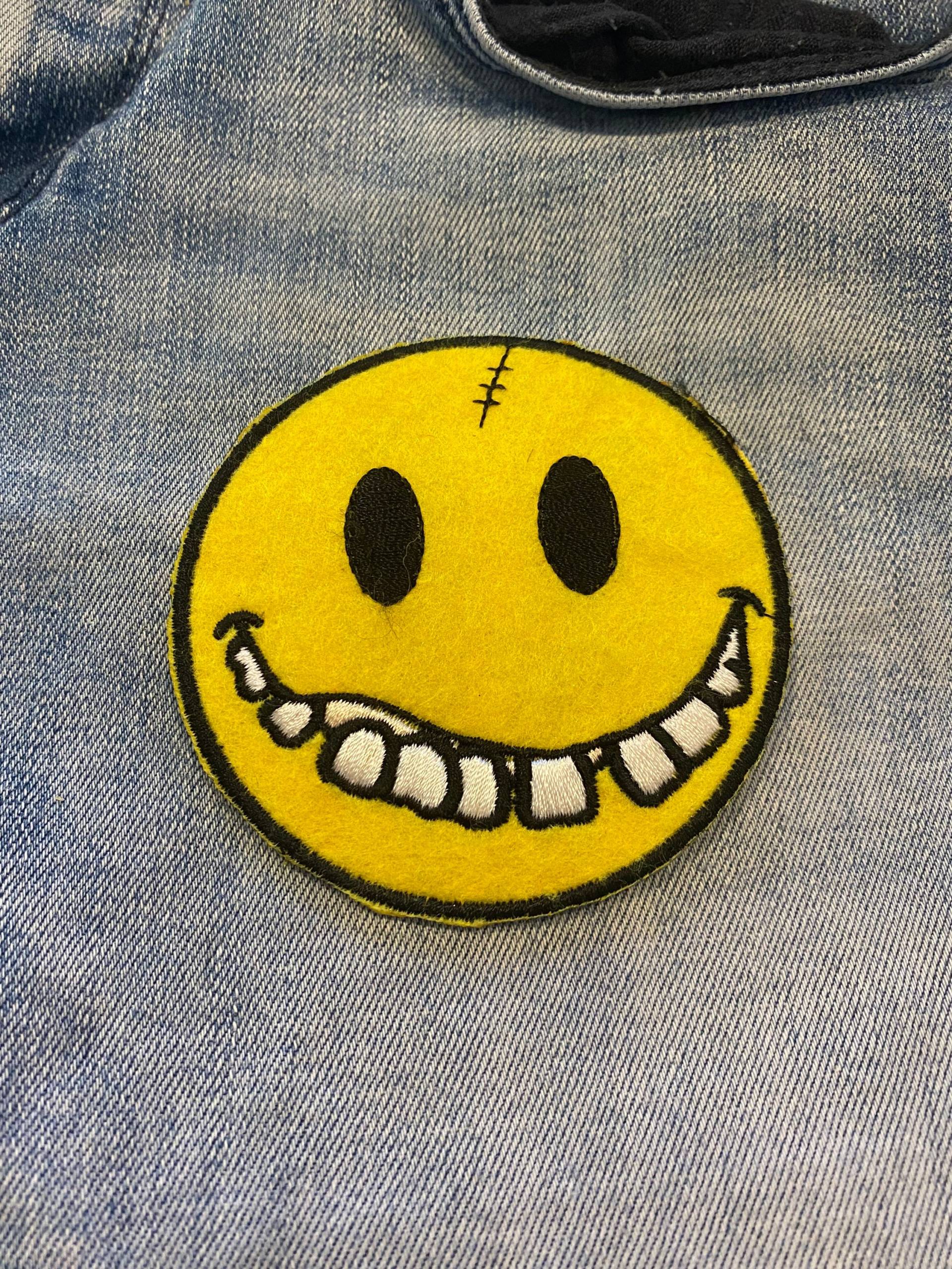 Emoji Gesicht Aufnäher Für Jeansjacke Patch Festival Transfer Jacke Applikation Bestickt Albtraum Vor Weihnachten von IronOnPatchesQLD