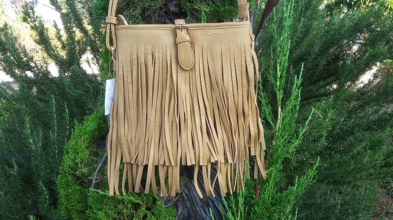 Fringe Taupe/Tan Geldbörse Crossbody Handtasche Fringe Taupe/Tan Geldbörse Crossbody Handtasche von IronStardustStudio