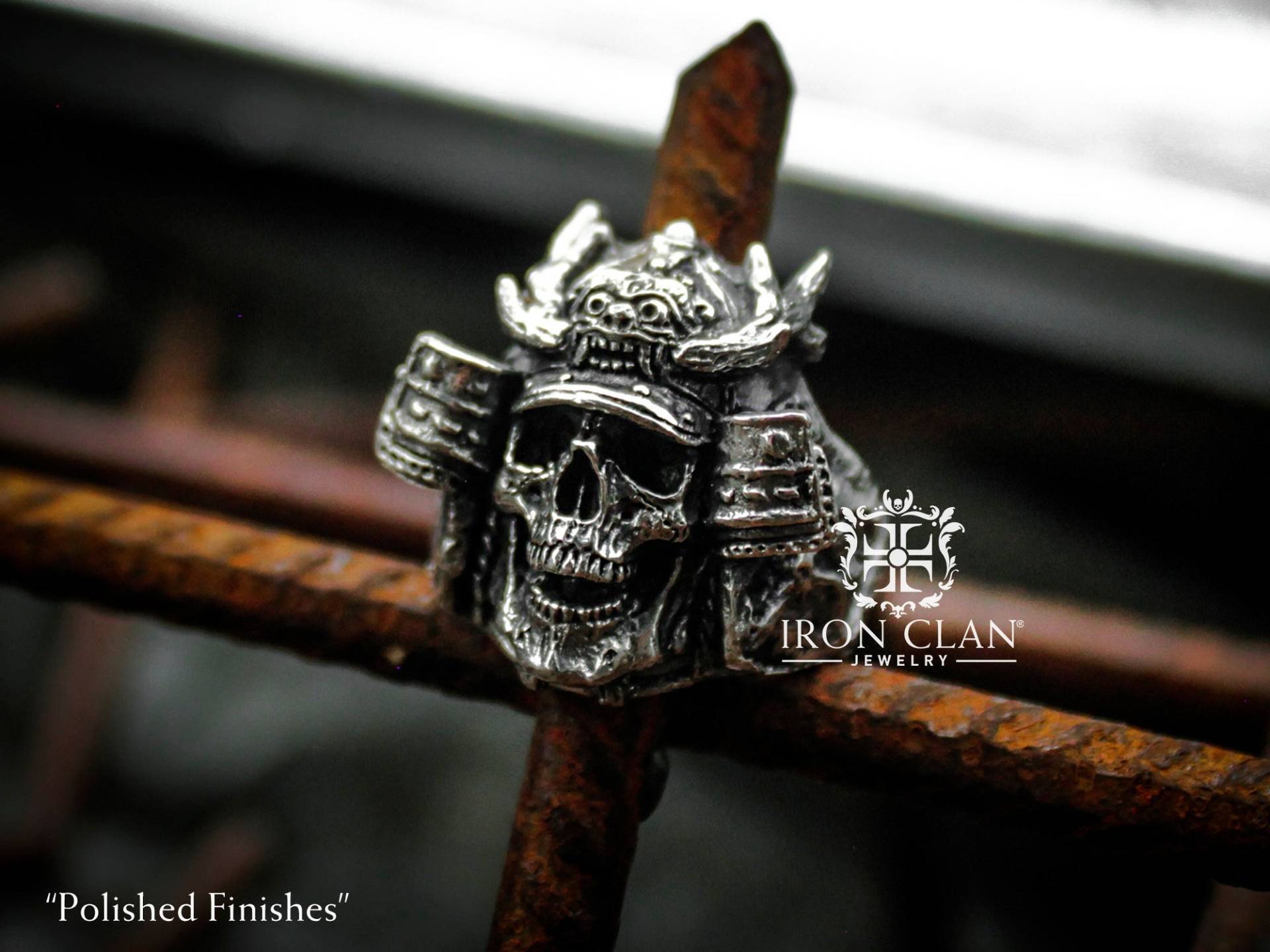 Samurai Krieger | Handmodellierter Ring 925Er Silber & Gold Totenkopf Ring Samurai Krieger | Handmodellierter Ring 925Er Silber & Gold Totenkopf Ring von IronclanJewelry