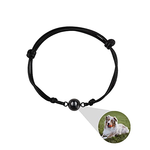 Personalisierte Foto Armband mit Bild im Inneren kundengebundene Bild Armband Kreis Foto Projektion Armband Paar Projektor Bild Armband Jahrestag Geburtstag Gedenkgeschenke für Frauen Männer von Ironctic