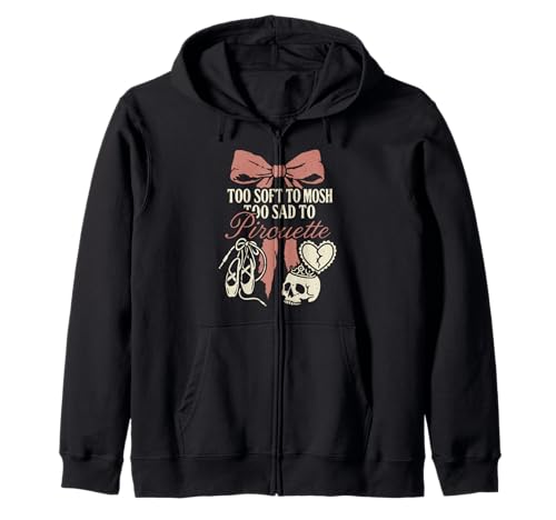 Balletcore Grunge Ironisch Sanftes Mädchen Alt Ästhetischer Ausgefallener Tanz Kapuzenjacke von Ironic Fashion Ballet Slippers Combat Boots Soft