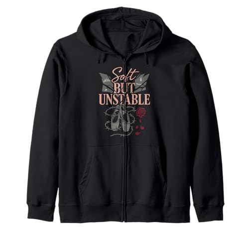 Balletcore Grunge Ironisch Sanftes Mädchen Alt Ästhetischer Ausgefallener Tanz Kapuzenjacke von Ironic Fashion Ballet Slippers Combat Boots Soft