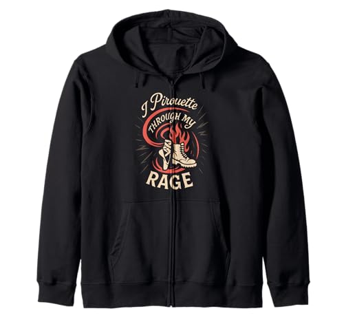 Balletcore Grunge Ironisch Sanftes Mädchen Alt Ästhetischer Ausgefallener Tanz Kapuzenjacke von Ironic Fashion Ballet Slippers Combat Boots Soft