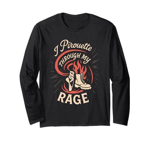 Balletcore Grunge Ironisch Sanftes Mädchen Alt Ästhetischer Ausgefallener Tanz Langarmshirt von Ironic Fashion Ballet Slippers Combat Boots Soft