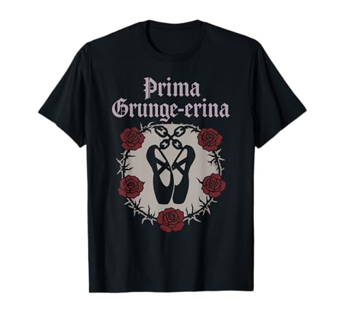Balletcore Grunge Ironisch Sanftes Mädchen Alt Ästhetischer Ausgefallener Tanz T-Shirt von Ironic Fashion Ballet Slippers Combat Boots Soft