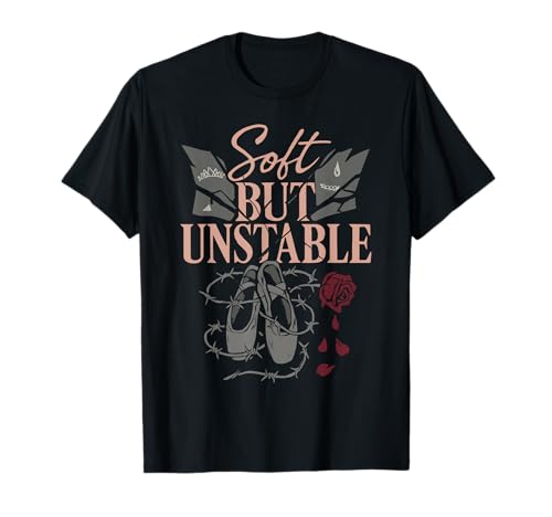 Balletcore Grunge Ironisch Sanftes Mädchen Alt Ästhetischer Ausgefallener Tanz T-Shirt von Ironic Fashion Ballet Slippers Combat Boots Soft