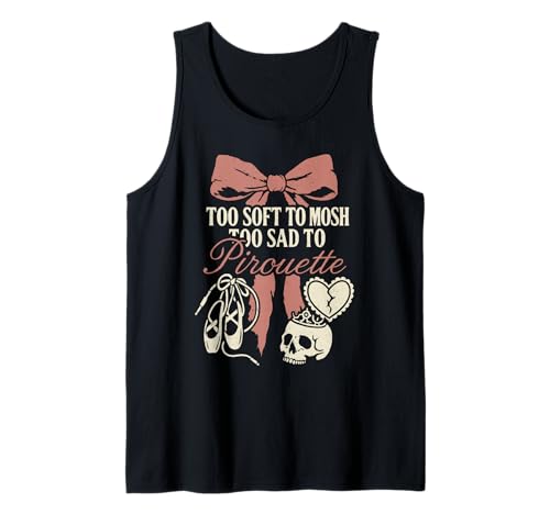 Balletcore Grunge Ironisch Sanftes Mädchen Alt Ästhetischer Ausgefallener Tanz Tank Top von Ironic Fashion Ballet Slippers Combat Boots Soft
