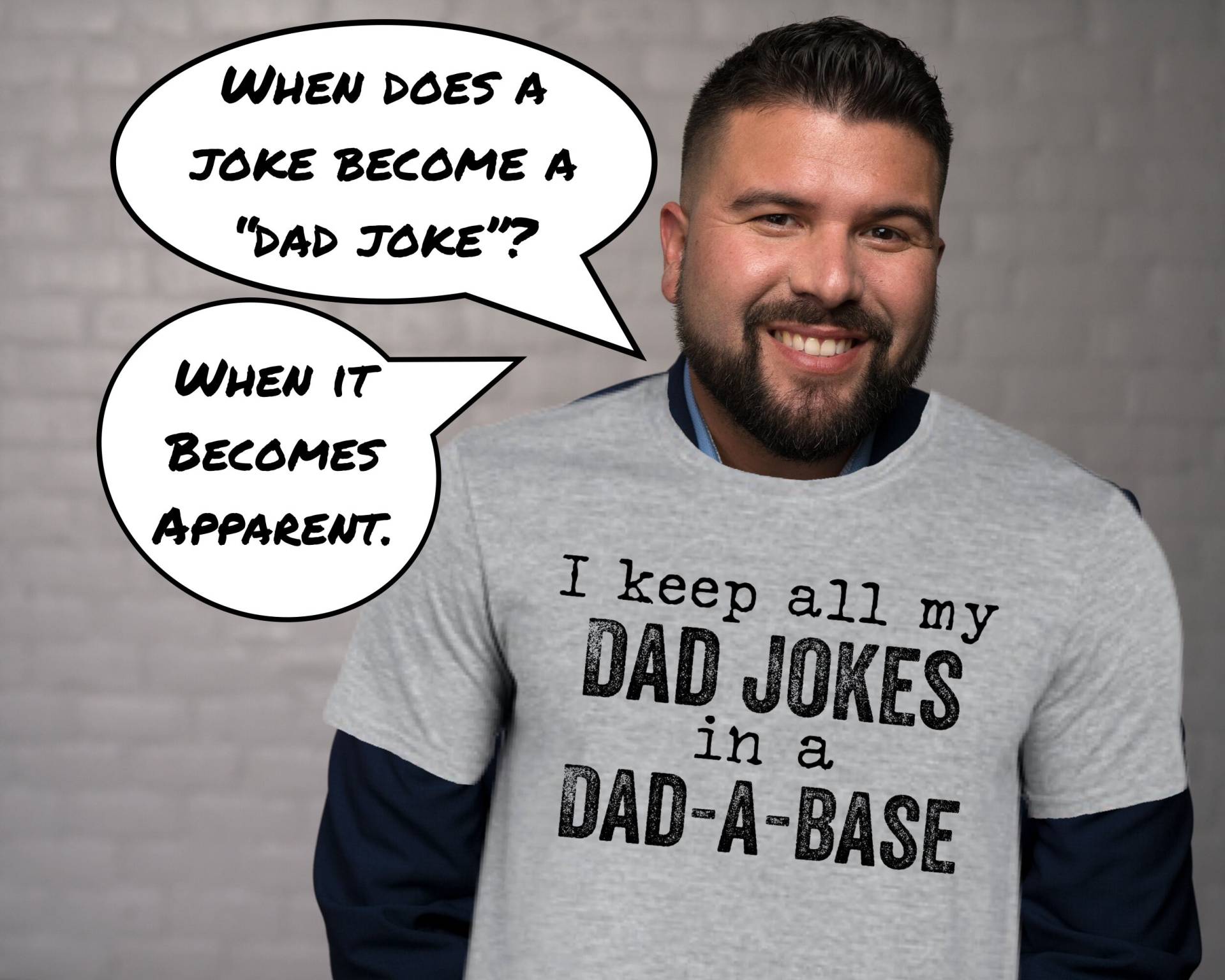 Lustiges Papa Tshirt, All My Dad Jokes in A Dad-A-Base, Abase, Shirt, Corny T Vatertagsshirt von IronicReliefTees