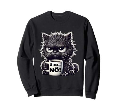 Ähm Nö Schwarze Katzen Herren Damen Lustiges Katzen Sweatshirt Ähm Nö Schwarze Katzen Herren Damen Lustiges Katzen Sweatshirt von Katzen Tshirt Damen und Herren Witzig Kinder