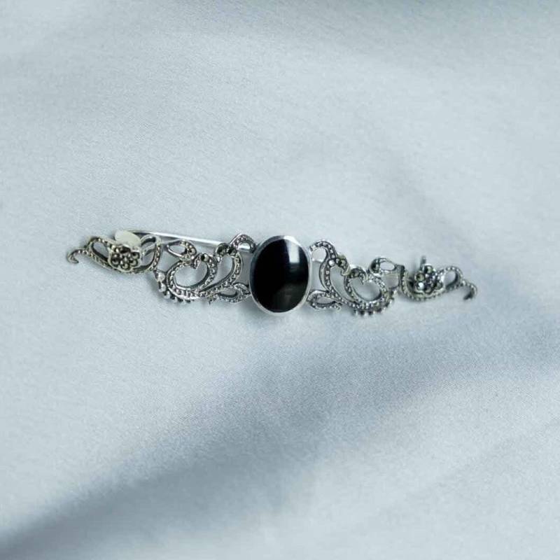 Vintage Brosche Frauenbrosche, Silberbrosche, Markasitbrosche, Alte von Iroquoise