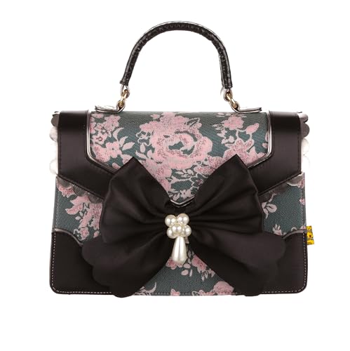 Irregular Choice Damen Allons-y Antoinette Tasche mit Tragegriff Oben, Grün/Rosa/Schwarz von Irregular Choice