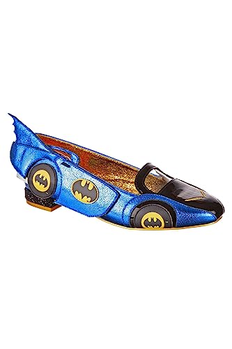 Irregular Choice Damen Batmobile Kicks Ballerinas, Bootsschuh, Marineblau Schwarz Gelb Weiß, 38 EU von Irregular Choice