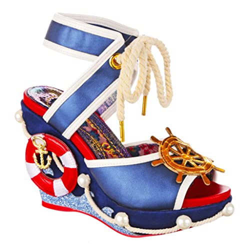 Irregular Choice Damen Baumhaus-Schatz Plattform, blau, 39 EU von Irregular Choice