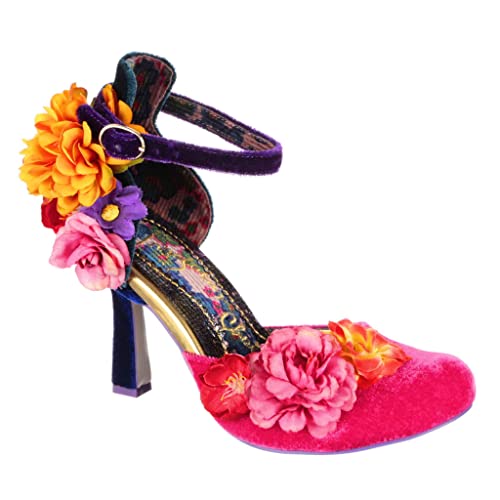 Irregular Choice Damen Blumenstrauß der Träume Pumps, Schwarz Rosa Orange, 38 EU von Irregular Choice