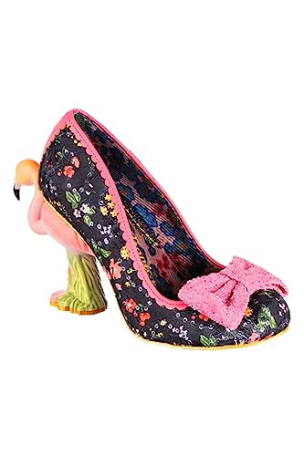 Irregular Choice Damen Blushing Bird Pumps, Schwarz Rosa Multi, 41 EU von Irregular Choice