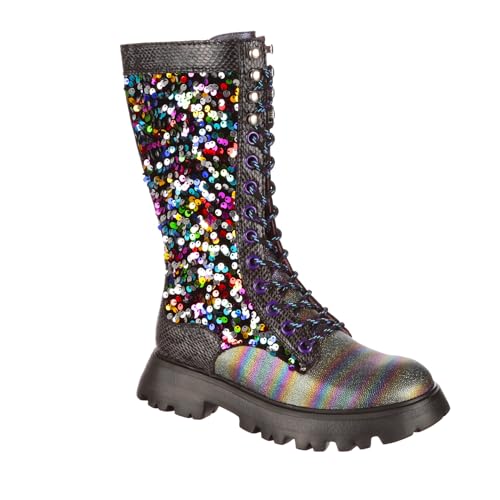 Irregular Choice Damen Captain Glitzy Mode-Stiefel, Schwarz, 38 EU Irregular Choice Damen Captain Glitzy Mode-Stiefel, Schwarz, 38 EU von Irregular Choice
