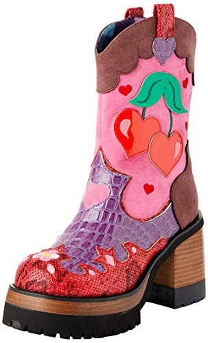 Irregular Choice Damen Cherry Lovin Mode-Stiefel, Rose, 37 EU von Irregular Choice