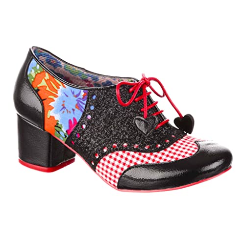 Irregular Choice Damen Clara Bogen Pumps, Schwarz Multi, 38 EU von Irregular Choice