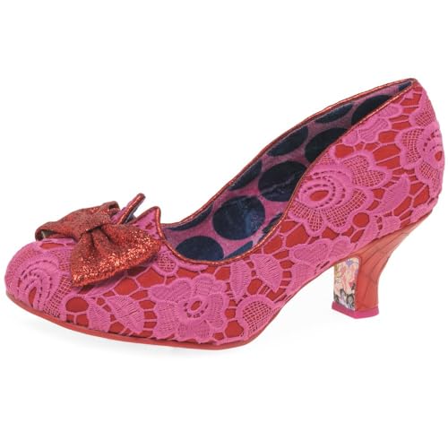 Irregular Choice Damen Dazzle Razzle Wide Fit Mary Jane Schuh, rosa/rot, 36 EU Weit von Irregular Choice