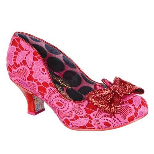 Irregular Choice Damen Dazzle Razzle Wide Fit Mary Jane Schuh, rosa/rot, 38 EU Weit von Irregular Choice