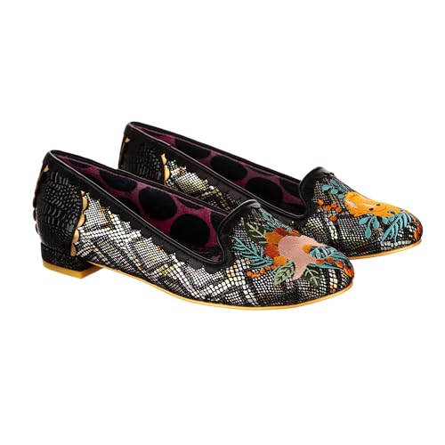 Irregular Choice Damen Dino Tanz Ballerinas, Schwarz, 37 EU von Irregular Choice