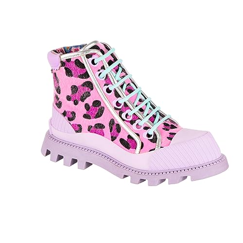 Irregular Choice Damen Dinosaurier Stomp Mode-Stiefel, Rosa, Blau, 39 EU von Irregular Choice