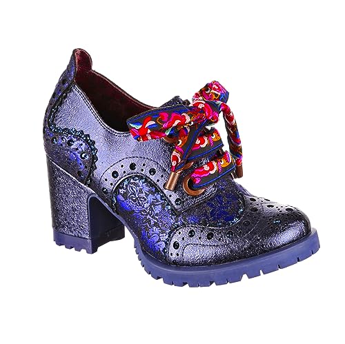 Irregular Choice Damen Glitter Grunge Oxford, blau, 39 EU von Irregular Choice