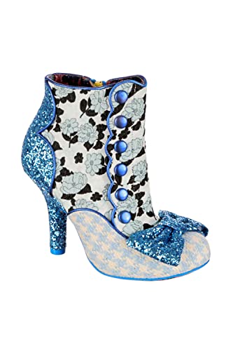 Irregular Choice Damen Golden Years Stiefelette, blau, Blumenmuster, 38 EU von Irregular Choice