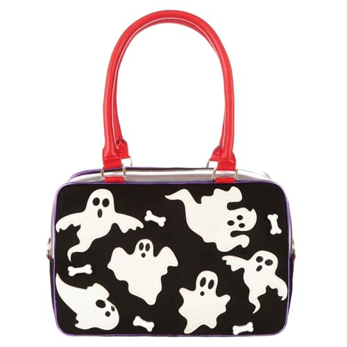 Irregular Choice Damen Groovy Ghosts Handtasche, schwarz/red von Irregular Choice