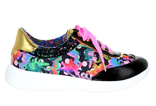 Irregular Choice Damen Guter Schnittlauch Sneaker, Schwarz Multi, 39 EU von Irregular Choice