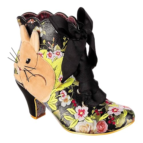 Irregular Choice Damen Hasenschleife Mode-Stiefel, Schwarz, 37 EU von Irregular Choice